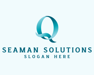 Ribbon Media Letter Q  logo design