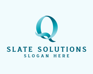 Ribbon Media Letter Q  logo design