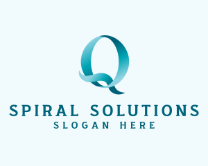 Ribbon Media Letter Q  logo design