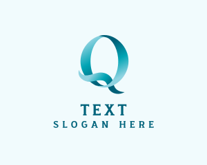 Ribbon Media Letter Q  logo design