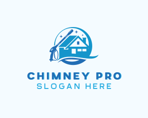 Chimney House Power Wash logo design