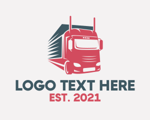 Fast - Courier Truck Express logo design