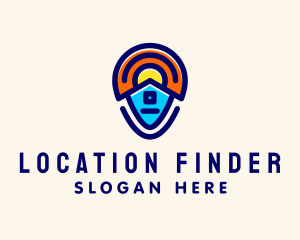 Geolocation - Home Realty Location logo design