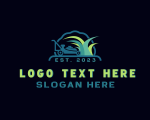 Tall Grass Cutting Logo