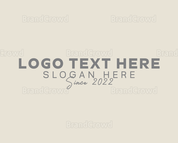 Business Brand Wordmark Logo