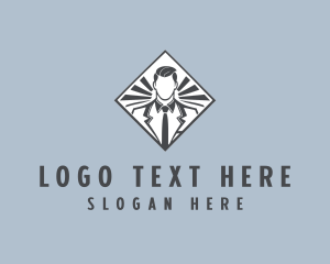 Professional Businessman Suit logo design