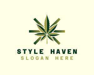 Marijuana Hemp Leaf Logo