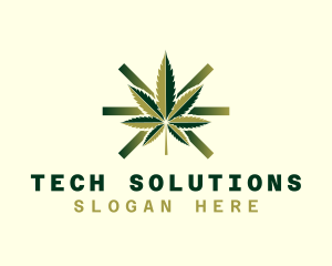 Marijuana Hemp Leaf Logo