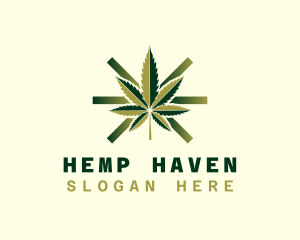 Hemp - Marijuana Hemp Leaf logo design