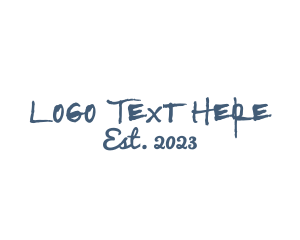 Hand Drawn - Rustic Handwritten Business logo design