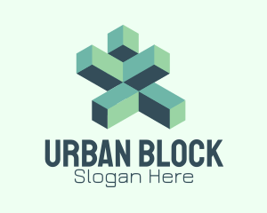 Block - Technology Building Blocks logo design