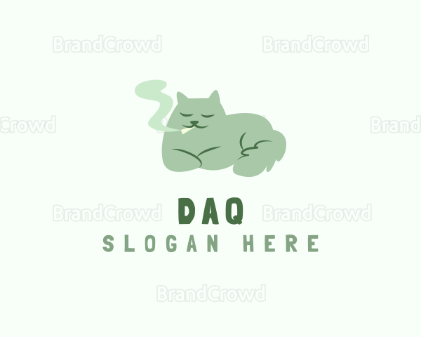 Smoking Cat Dog Logo