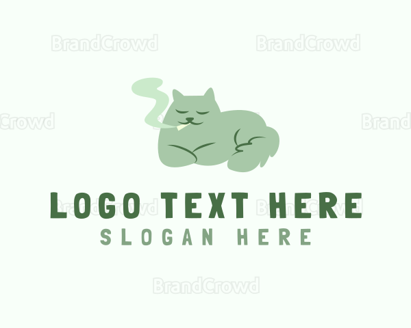 Smoking Cat Dog Logo