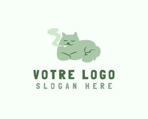 Smoking Cat Dog Logo