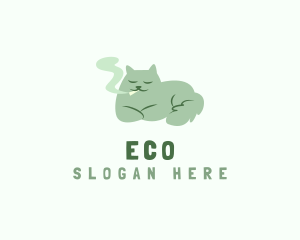 Hound - Smoking Cat Dog logo design