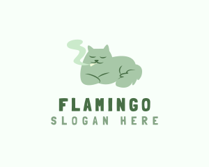 Feline - Smoking Cat Dog logo design