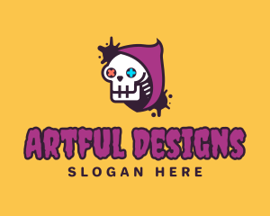 Skull Gamer Controller logo design