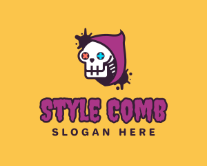 Skull Gamer Controller logo design