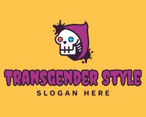 Skull Gamer Controller logo design