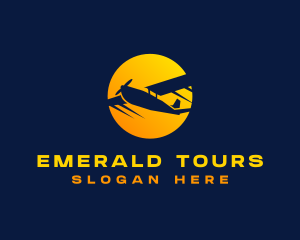 Airplane Travel Tour logo design