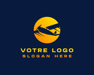 Rental - Airplane Travel Tour logo design