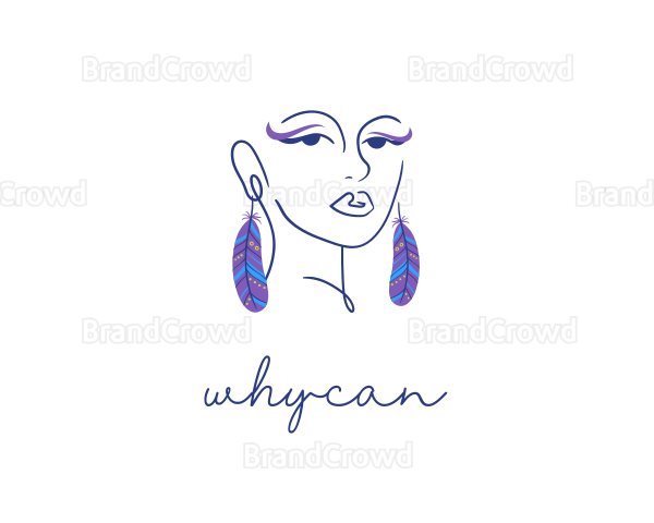 Feather Fashion Earring Logo