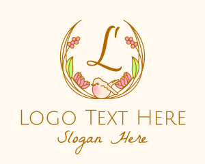 Nest - Aesthetic Bird Nest Letter logo design