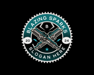 Mechanical Spark Plug logo design