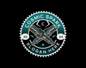 Mechanical Spark Plug logo design