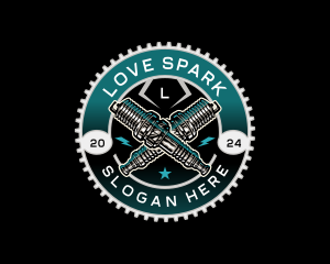 Mechanical Spark Plug logo design