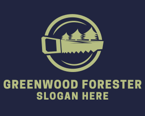 Forest Tree Cutter  logo design