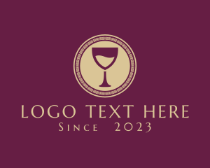 Champagne - Premium Greek Wine logo design