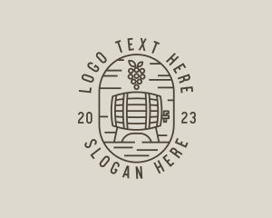 Booze - Organic Grape Winery Maker logo design