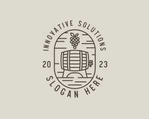 Organic Grape Winery Maker Logo