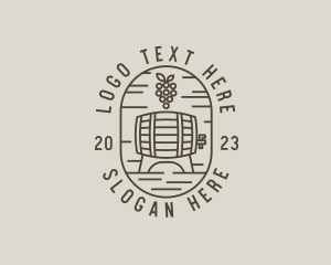 Barrel - Organic Grape Winery Maker logo design