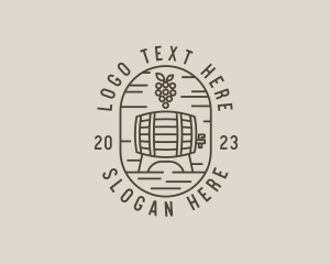 Organic Grape Winery Maker Logo