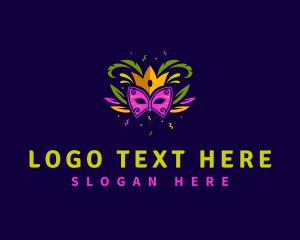 Festivity - Mardi Gras Festival Mask logo design
