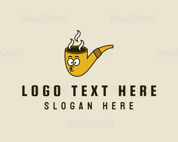 Tobacco Pipe Cartoon Logo