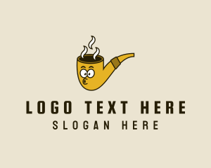 Cigarette - Tobacco Pipe Cartoon logo design
