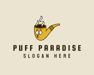 Puff - Tobacco Pipe Cartoon logo design