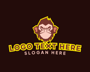 Angry - Monkey Primate Streaming logo design