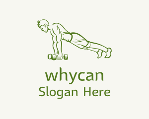 Strong Push Up Man Logo