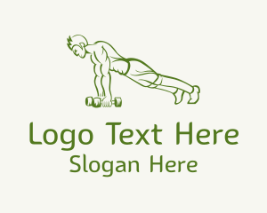 Strong Push Up Man Logo