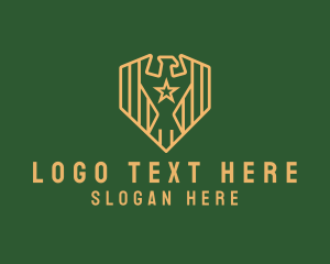 Star - Military Eagle Shield logo design
