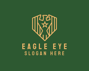 Military Eagle Shield logo design