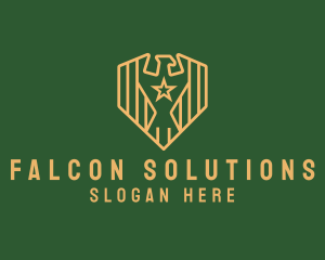 Military Eagle Shield logo design