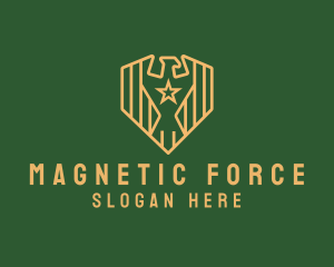 Military Eagle Shield logo design