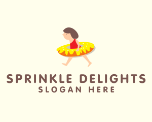 Inflatable Donut Girl logo design