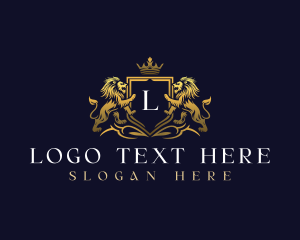 Luxury - Royal Shield Lion logo design