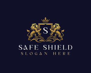 Royal Shield Lion logo design